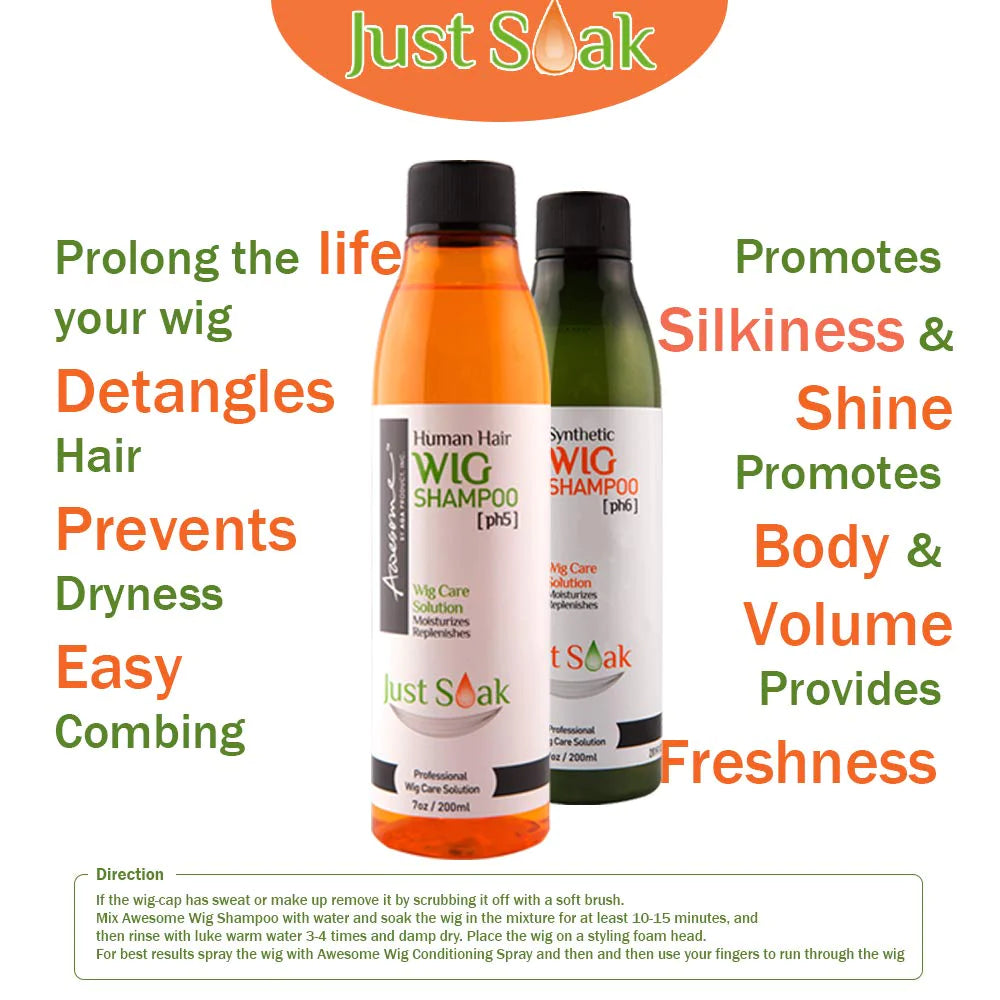 Awesome Synthetic Wig Shampoo Just Soak 7oz