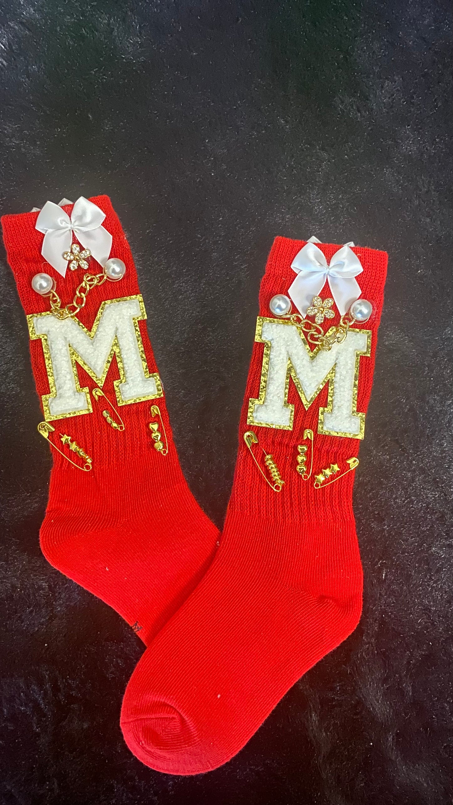 Junk Socks, Slouch Socks With Charms & Letters, Toddler 4-6