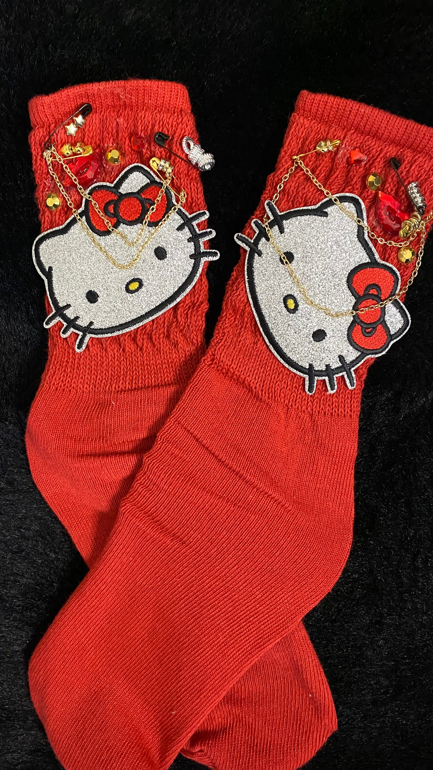Junk Socks, Slouch Socks With Charms & Letters, Toddler 4-6