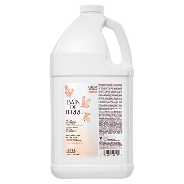 Bain De Terre Coconut Papaya Ultra Hydrating Shampoo, Gallon