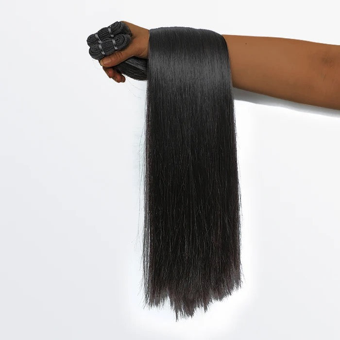 A1 Hair Collection| Raw Indian Bundle, Straight 1PC, Natural Black