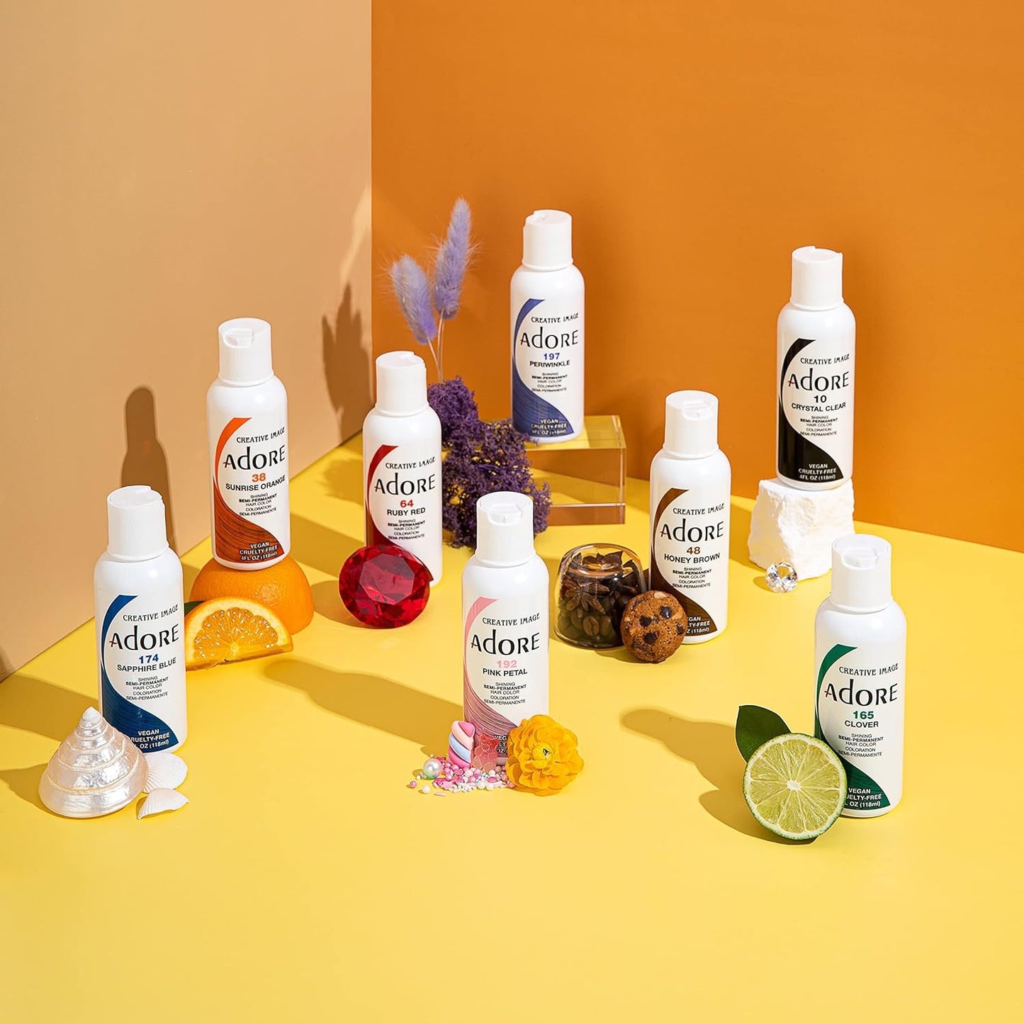 Adore Semi Permanent Hair Color - Vegan and Cruelty-Free Hair Dye - 4 Fl Oz