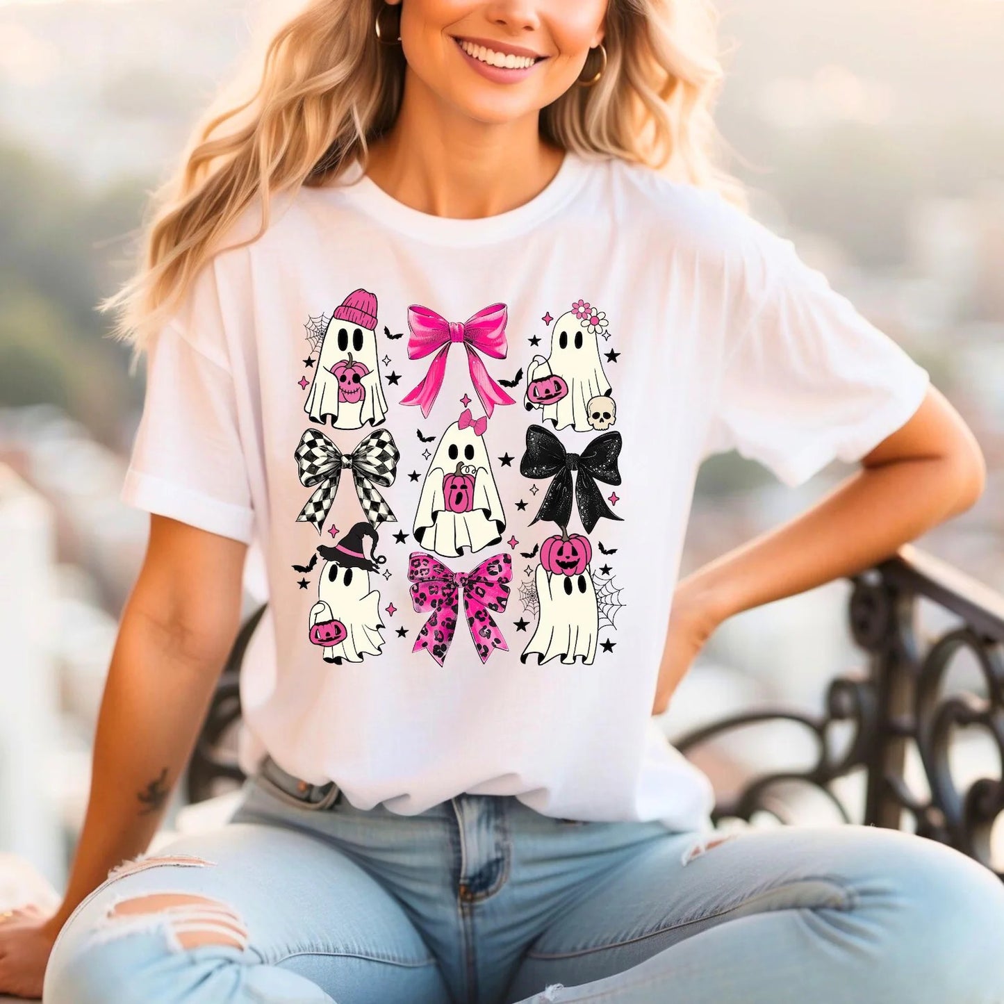 Ghost Coquette Bow Women's Top