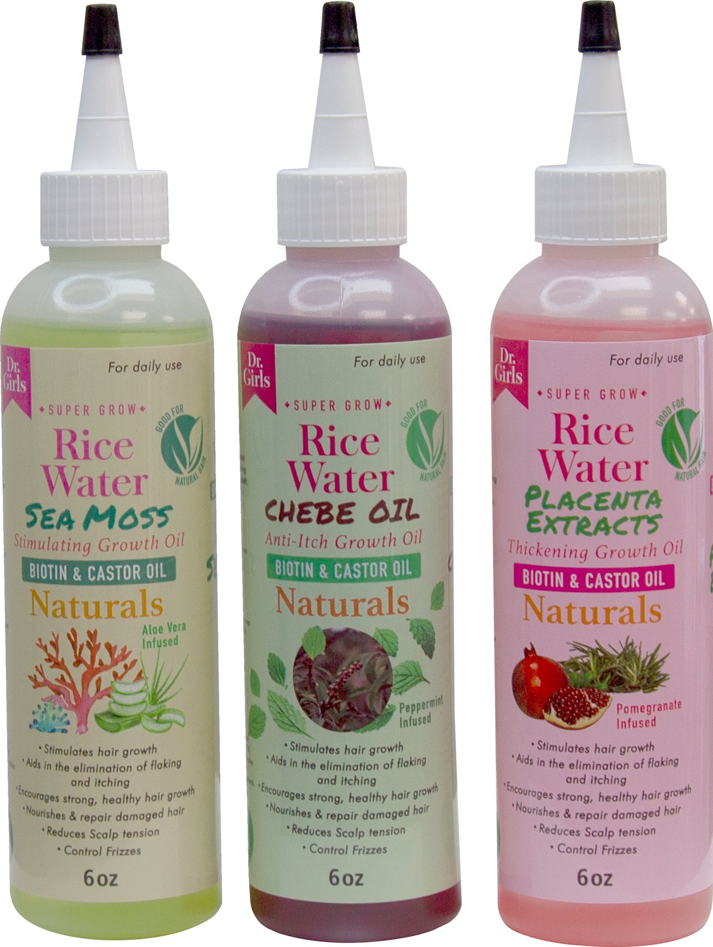 DR.GIRLS RICE WATER THICKENING GROWTH OIL 6OZ