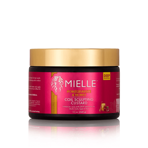 Mielle Pomegranate & Honey Coil Sculpting Custard, Styling Gel for Curly Hair, 12 oz