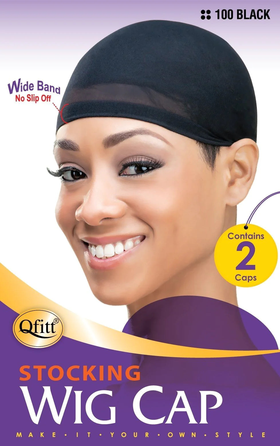 QFITT STOCKING WIG CAP 2 PACK