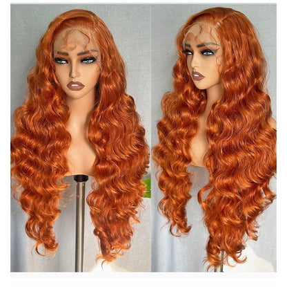 A1 Hair Collection| 13x6 Lace Frontal Wig, 32” Body Wave, Synthetic, Brown Sugar