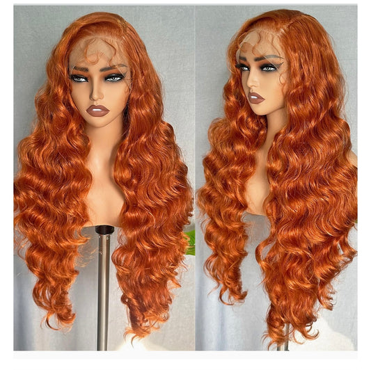 A1 Hair Collection| 13x6 Lace Frontal Wig, 32” Body Wave, Synthetic, Brown Sugar