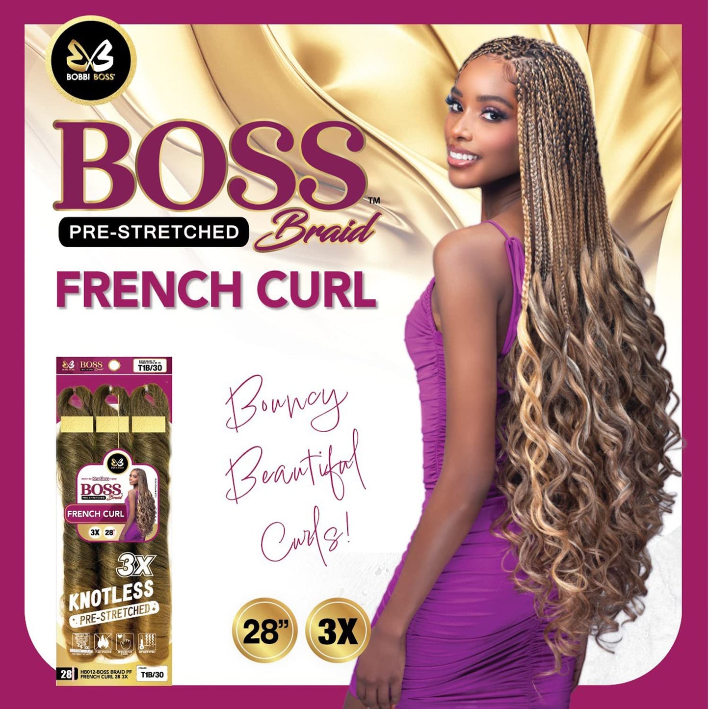 Boss Braid 3x French Curl 28