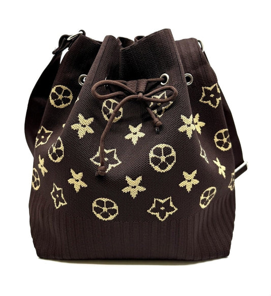 Fashion Bucket Tote Bag, Brown