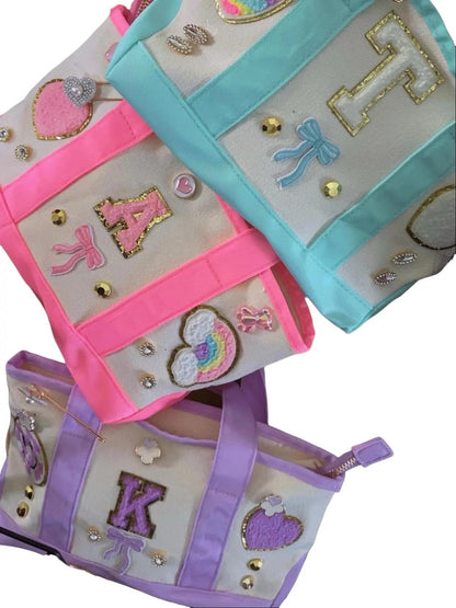 Personalized Mini Canvas Tote Bag, Junk Purse