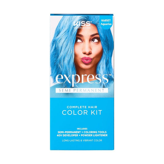 Kiss Colors & Care Express Semi-Permanent Complete Hair Color Kit