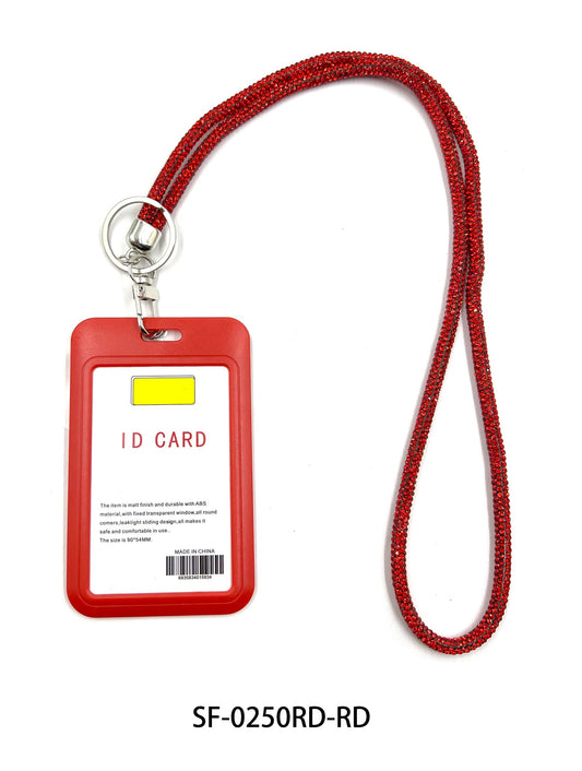 Fashion Bling ID Card Holder Keychain Laynard Badge Holder