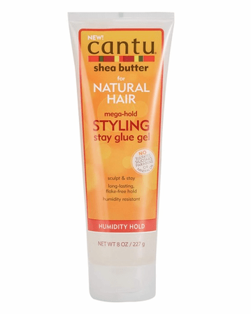 Cantu Shea Butter For Natural Hair Mega Hold Styling Stay Glue Gel 8 oz