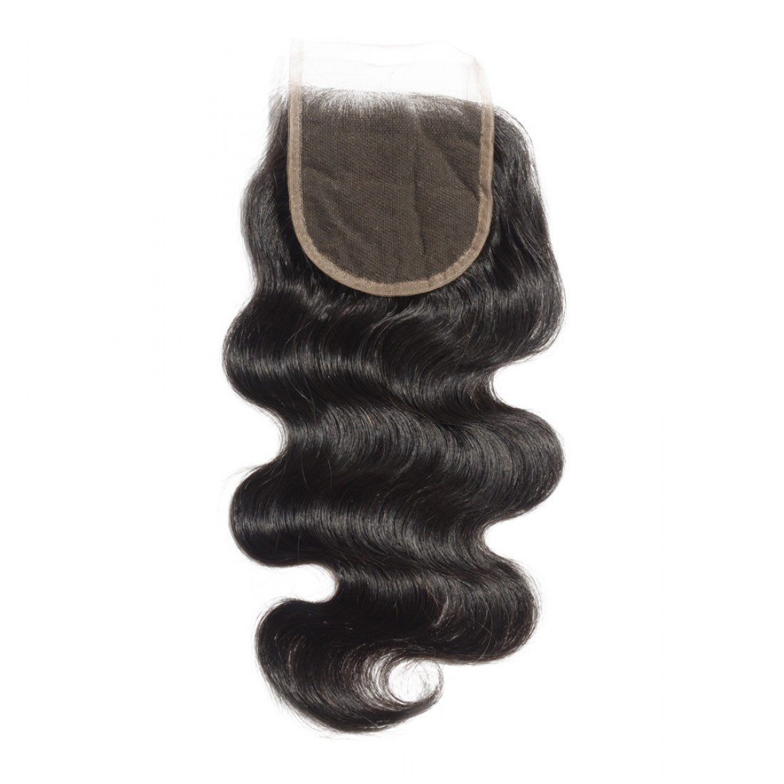 4.5" x 4.5" 14 inch Body Wavy Free Parted Lace Closure #1B Natural Black